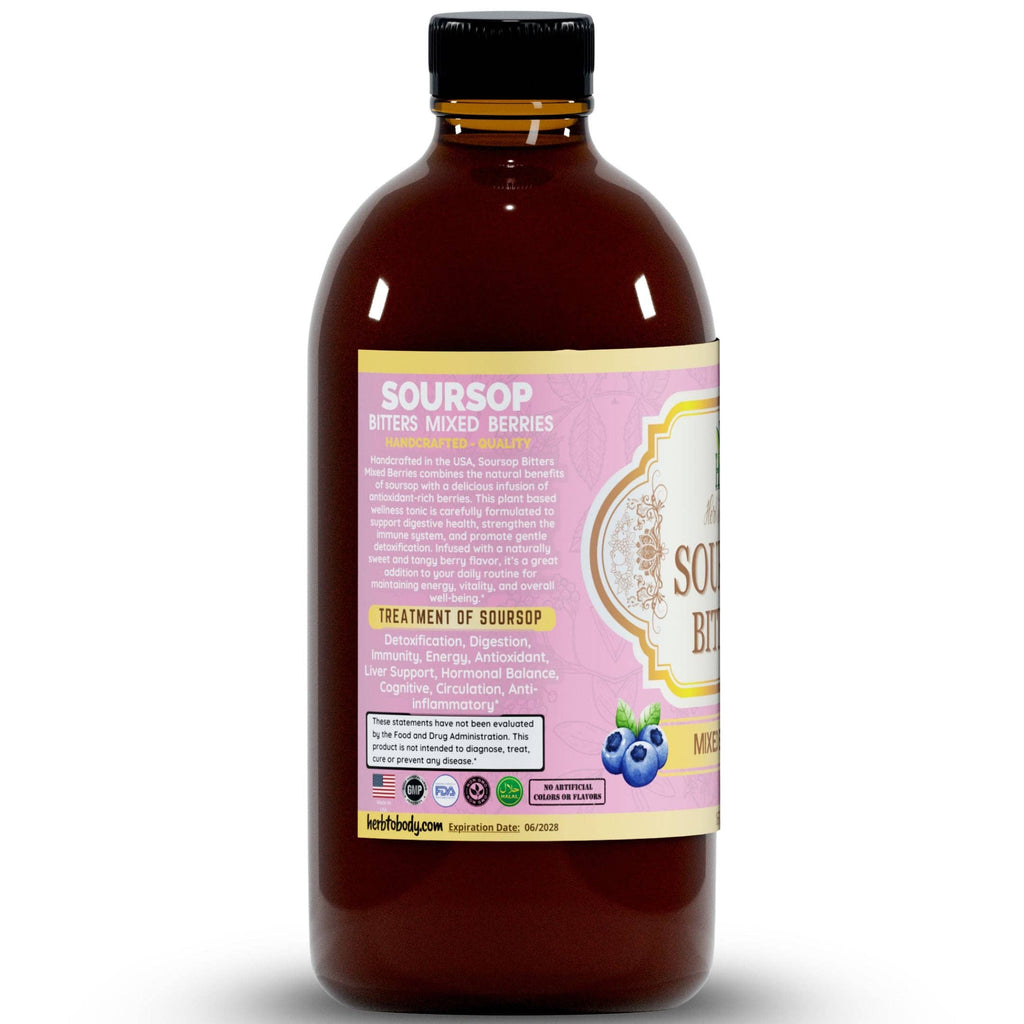 Soursop Bitters Mixed Berries 16oz | Immune & Gut Support