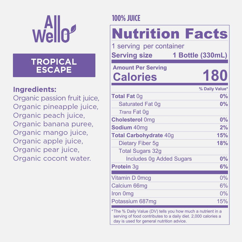Organic Cold-Pressed Tropical Escape Juice