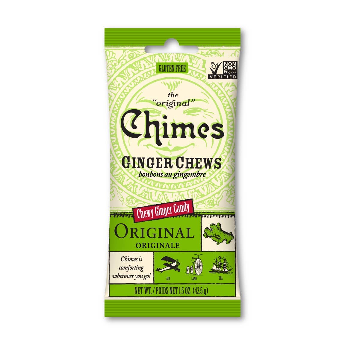 Chimes Original Ginger Chews Candy - 1.5 oz Bag