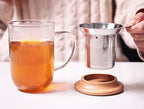 Glass Tea Mug w Infuser & Lid- Minima™ Balance, 10oz