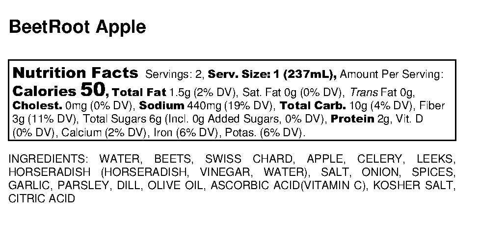 Beetroot Apple Soup Plant Based  & Gluten Free 16 Fl Oz