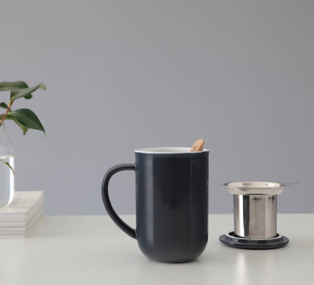 Loose Leaf Tea Infuser Porcelain Mug, 17oz, Minima™