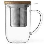 Glass Tea Mug w Infuser & Lid- Minima™ Balance, 10oz