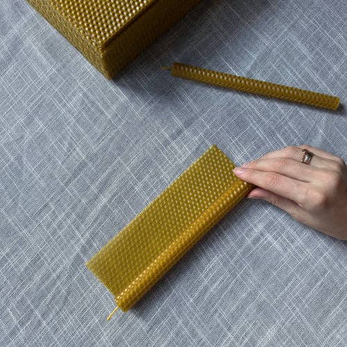 Beeswax Candle Making Kit – 15 Sheets (8×4) with Cotton Wick