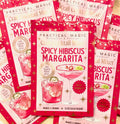 Spicy Hibiscus Sparkly Margarita (Colorful) -2 Cocktails