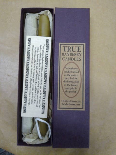 1 PAIR REAL BAYBERRY TAPER CANDLES