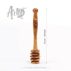 Olive Wood Honey Dipper – Handmade Drizzling Tool