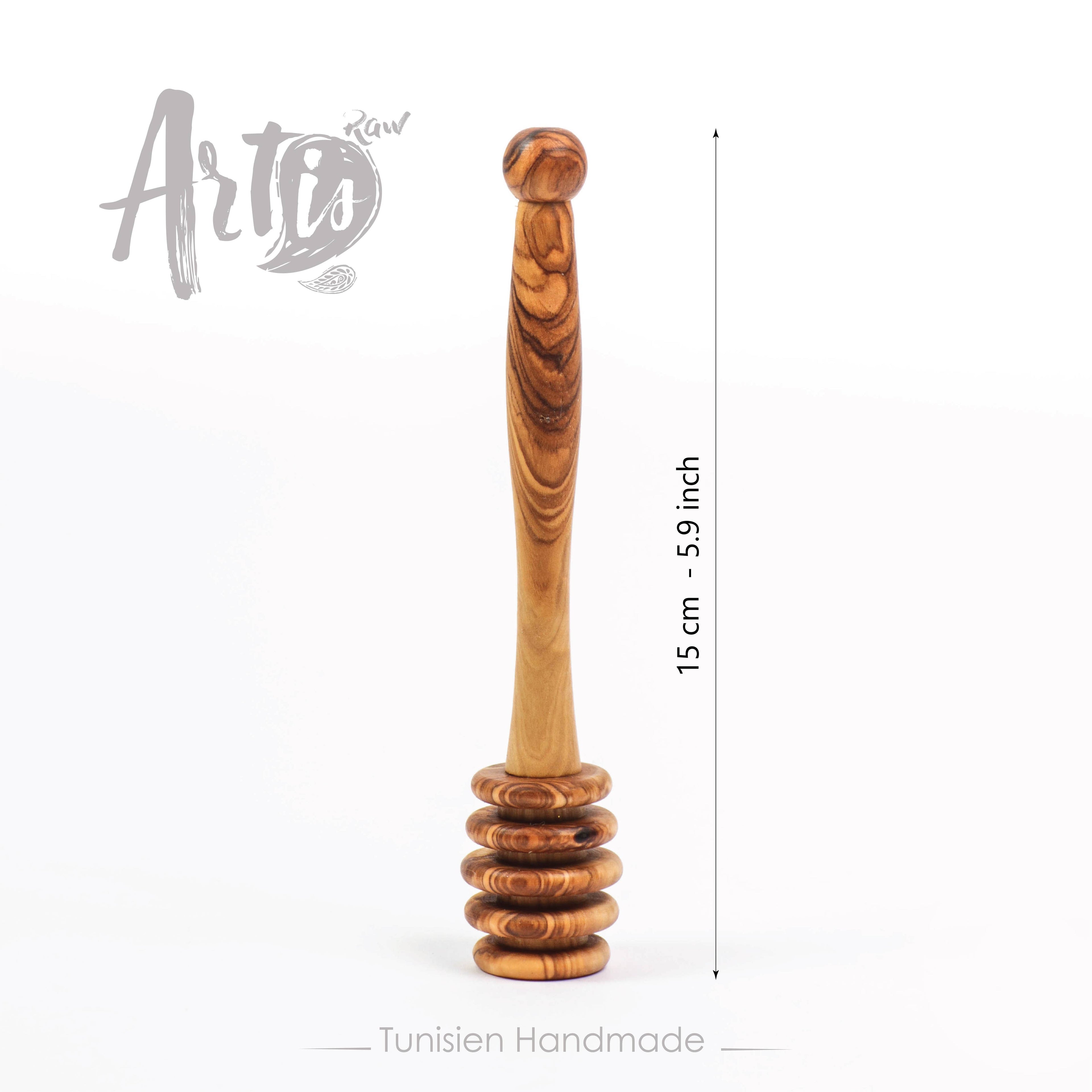 Olive Wood Honey Dipper – Handmade Drizzling Tool