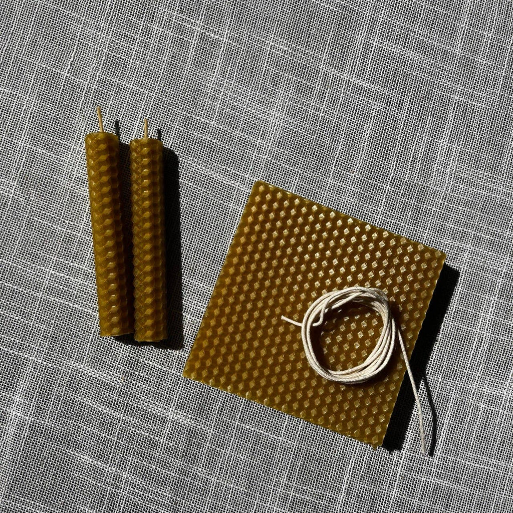 Beeswax Candle Kit 4x4 – DIY Mini Candle Set