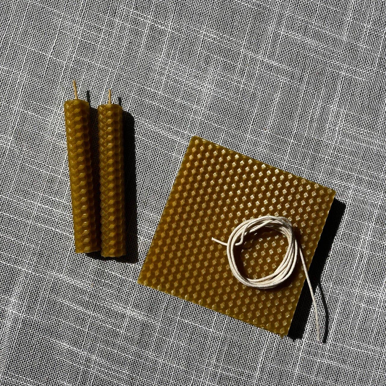 Beeswax Candle Kit 4x4 – DIY Mini Candle Set