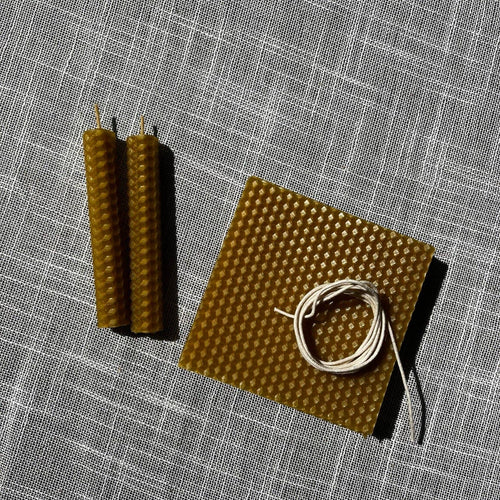 Beeswax Candle Kit 4x4 – DIY Mini Candle Set