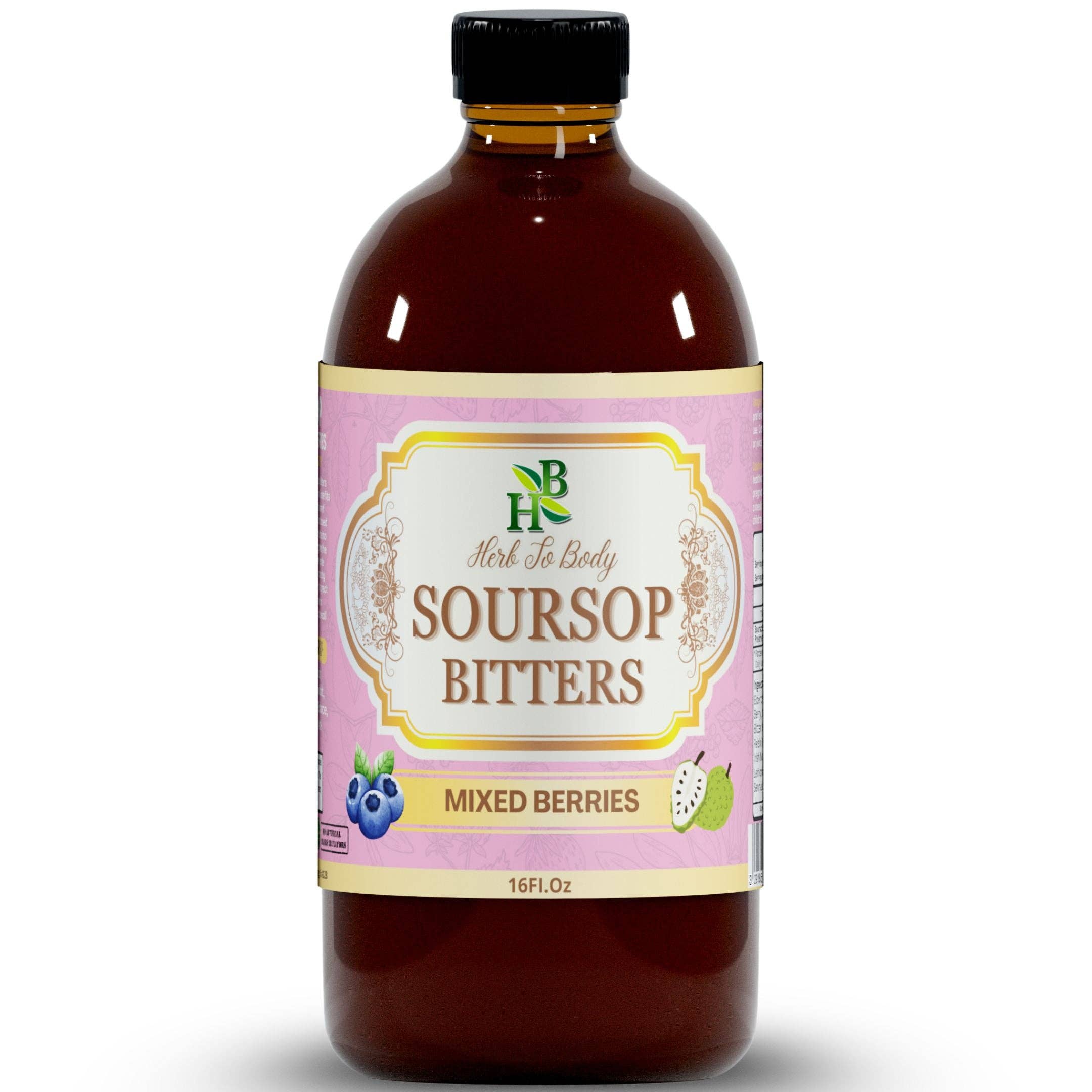 Soursop Bitters Mixed Berries 16oz | Immune & Gut Support