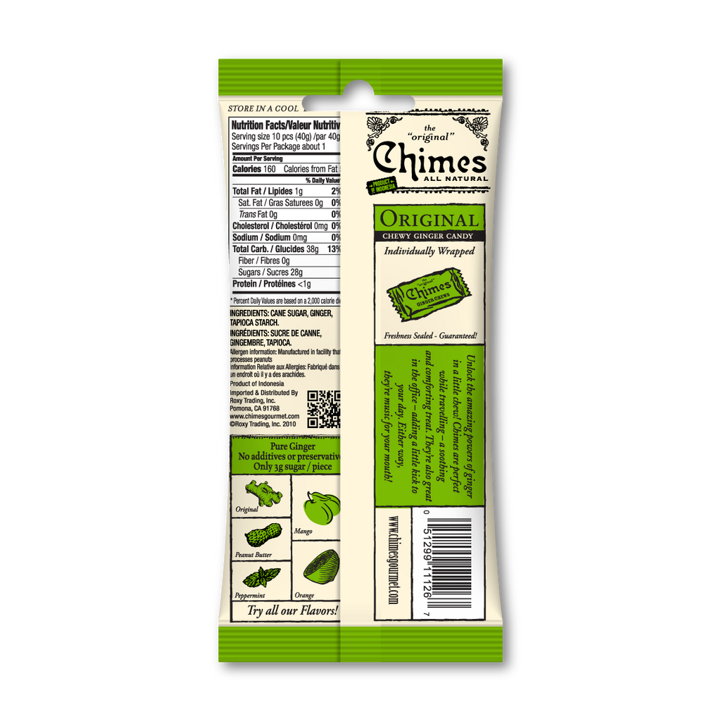 Chimes Original Ginger Chews Candy - 1.5 oz Bag