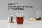 Glass Tea Mug w Infuser & Lid- Minima™ Balance, 10oz