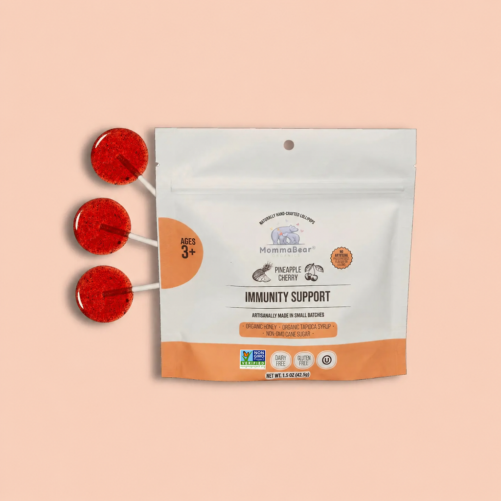 Organic Honey Lollipops for Kids - Immunity Support, 5ct