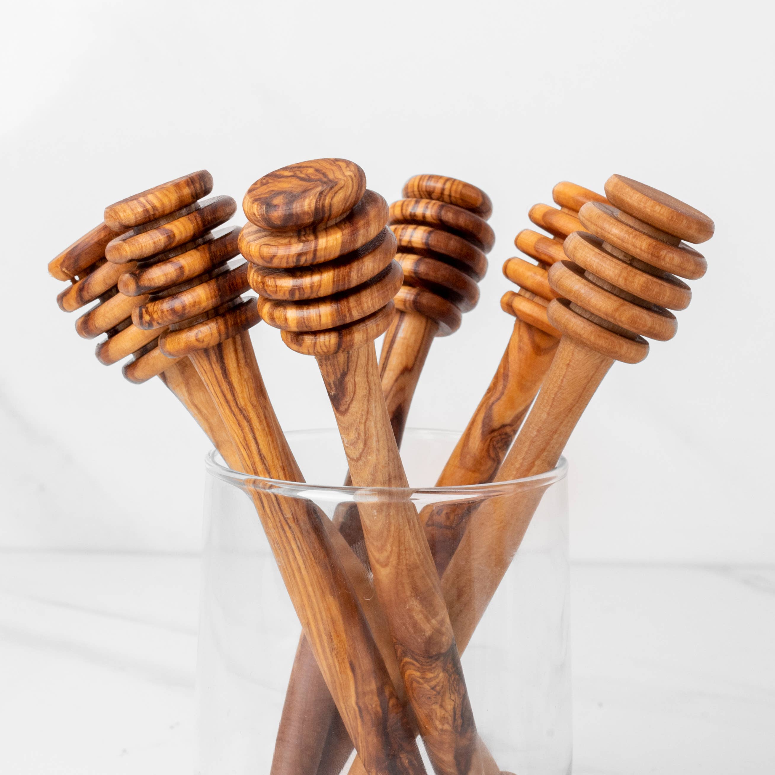 Olive Wood Honey Dipper – Handmade Drizzling Tool