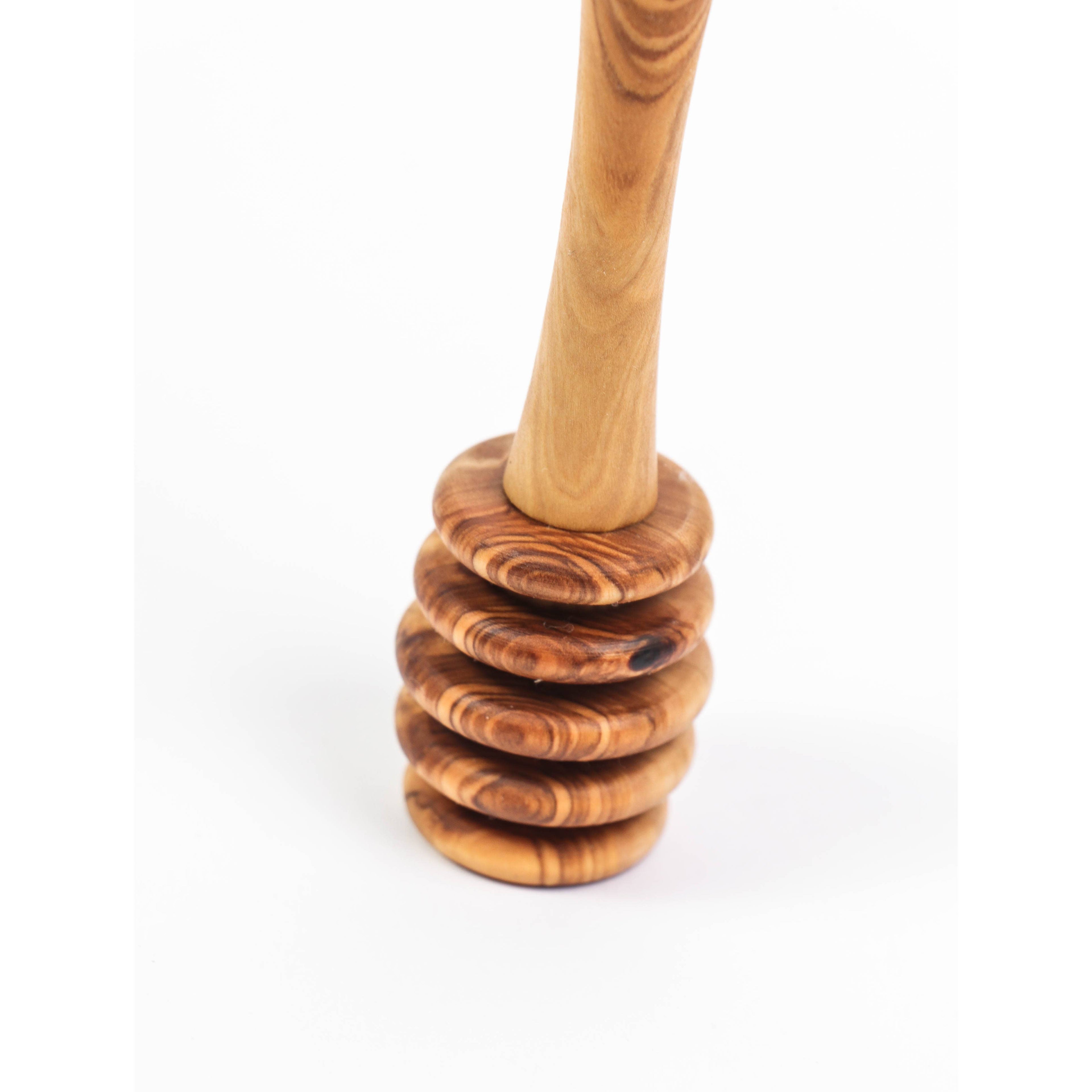 Olive Wood Honey Dipper – Handmade Drizzling Tool