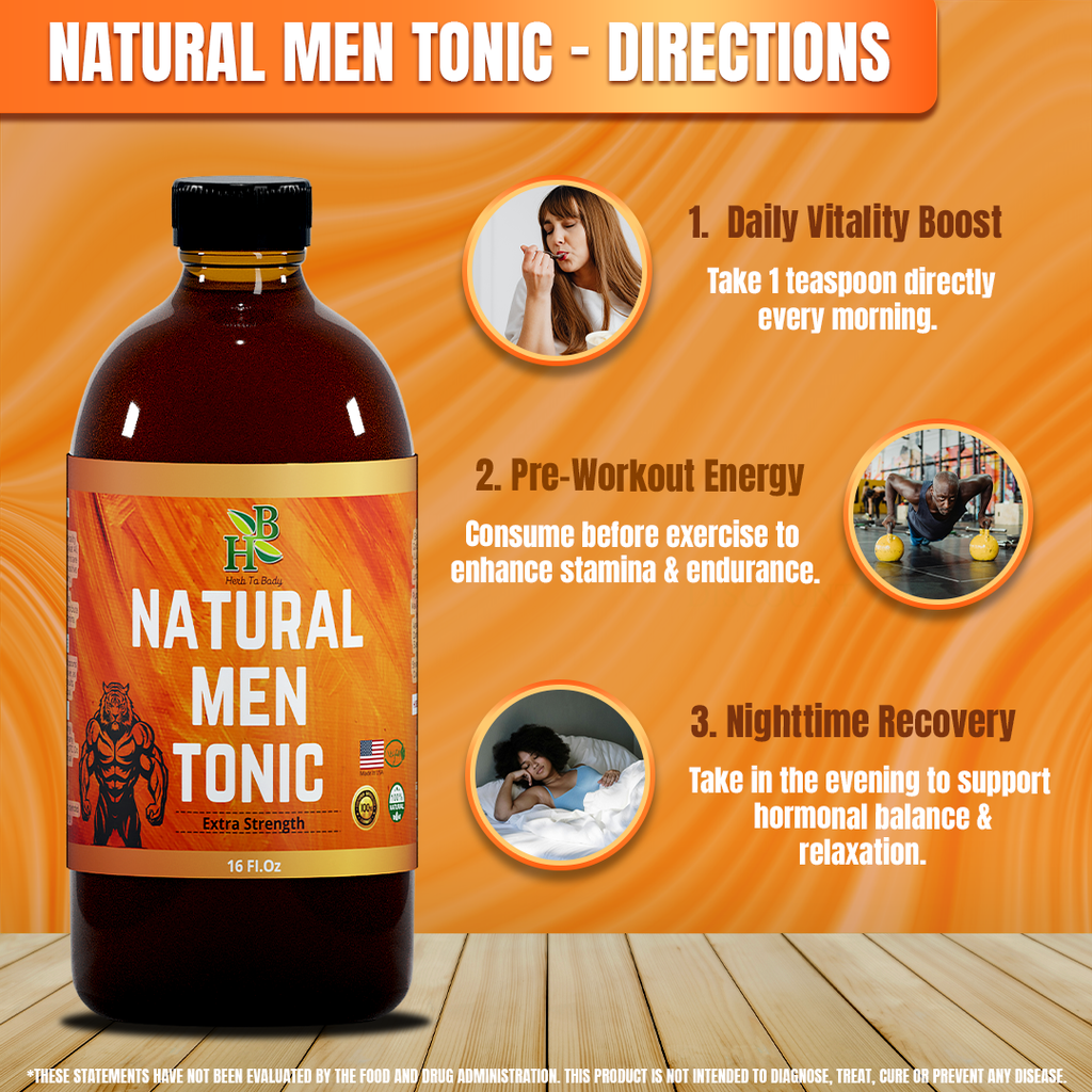 Men Tonic Extra Strength 16oz - Wellness Herbal Tonic Blend