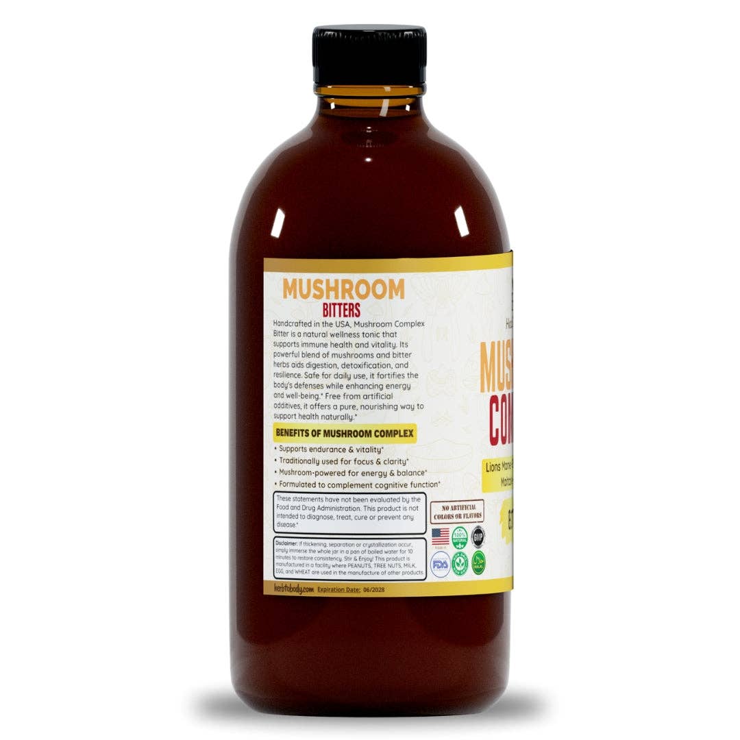 Mushroom Complex Bitters – 16oz | Immunity, Vitality