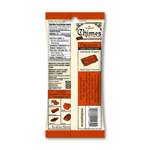 Chimes Orange Ginger Chews Candy - 1.5 oz Bag